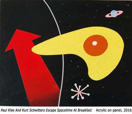 Kurt Schwitters and Paul Klee Escape Spacetime At Breakfast